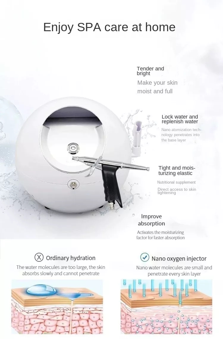 omega oxygen injection for moisture portable hyperbaric oxygen facial machine oxygen for skin care面部补水保湿注氧美容仪插图3